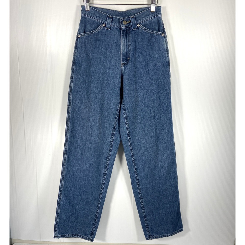 VTG 90s‎ Y2K Riveted by Lee Blue Denim Carpenter Jeans Womens Waist 26